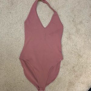 Mauve Halter Bodysuit